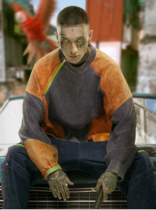 Autumn Winter Street Loose Round Neck Pullover Color Matching Splicing Cyberpunk Long Sleeves Sweater