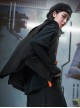 Autumn Winter Black Functional Style Filling Cotton Warm V-Neck Zipper Cyberpunk Short Sports Vest