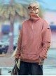 Urban Functional Style Suede High Collar Lapel Dropped Shoulder Forearm Drawstring Cyberpunk Long Sleeves Pullover Sweatshirt