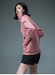 Urban Functional Style Suede High Collar Lapel Dropped Shoulder Forearm Drawstring Cyberpunk Long Sleeves Pullover Sweatshirt