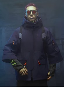 Japanese Style Urban Functional Style Waterproof Drop Shoulders Reflective Detachable Hood Collar Cyberpunk Taoist Robe Jacket