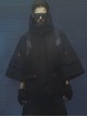 Japanese Style Urban Functional Style Waterproof Drop Shoulders Reflective Detachable Hood Collar Cyberpunk Taoist Robe Jacket