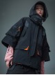 Japanese Style Urban Functional Style Waterproof Drop Shoulders Reflective Detachable Hood Collar Cyberpunk Taoist Robe Jacket