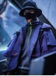 Japanese Style Urban Functional Style Waterproof Drop Shoulders Reflective Detachable Hood Collar Cyberpunk Taoist Robe Jacket