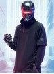 Spring Autumn Dark City Functional Style Black Lapel High Collar Fake Two-piece Design Cyberpunk Bottom Long Sleeves T-shirt