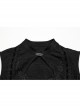 Black Elegant Retro Stand Collar Exquisite Rose Dark Pattern Embroidery Lace Decoration Gothic Style Chinese Style Dress