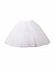 White Multilayer Hard Mesh Waisted Elastic Rubber String Gothic Bustle