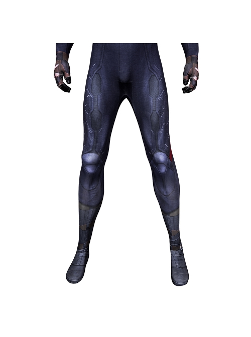 Captain America The Winter Soldier Captain America Stealth Battle Suit Bodysuit Halloween Cosplay Costume Set