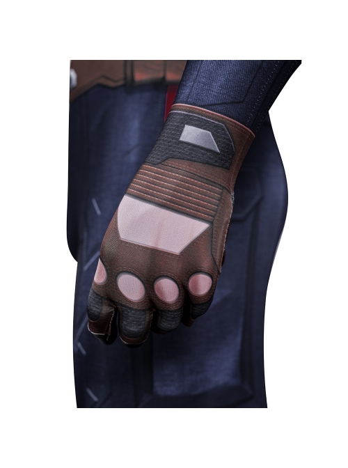 Captain America The Winter Soldier Captain America Stealth Battle Suit Bodysuit Halloween Cosplay Costume Set
