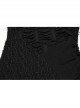 Dark Sexy Black Deep V Neck Irregular Lace Stitching Unique Flowing Hem Gothic Style Sleeveless Dress