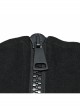 Handsome Punk Style Tight Version Simple Functional Spliced Zipper Drawstring Design Black Corset