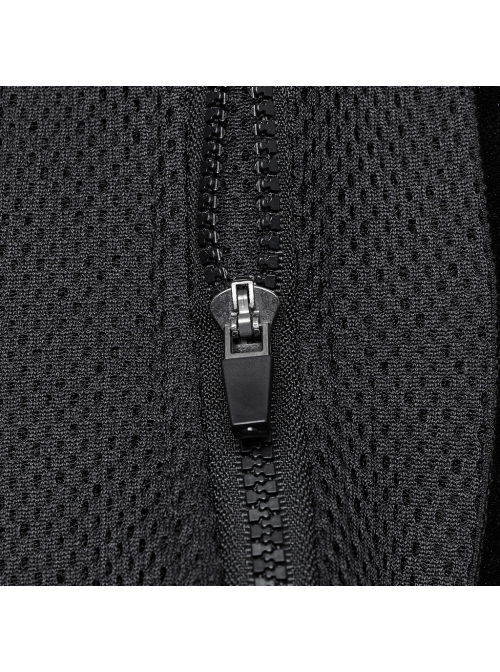 Black Handsome Future Fashionable Splicing Font Metal Eyelets Punk Style Tight Corset