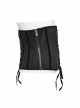 Black Handsome Future Fashionable Splicing Font Metal Eyelets Punk Style Tight Corset