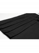 Daily Versatile Black Unique Buckle Design Personality Skull Rivet Decoration Punk Style Pleated Skirt