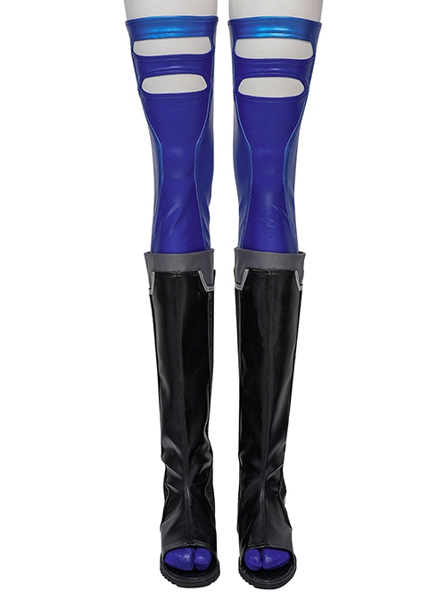 Game Marvel Rivals Psylocke Halloween Cosplay Accessories Black Boots