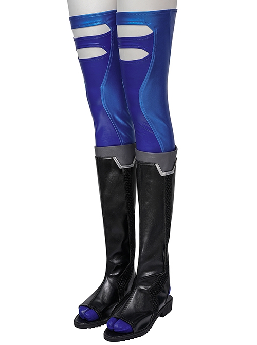 Game Marvel Rivals Psylocke Halloween Cosplay Accessories Black Boots