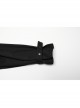Black Cool Handsome Functional Metal Buckle Zipper Design Punk Style Long Sleeves Short Jacket