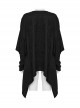 Black Simple Daily Handsome Irregular Hem Punk Style Long Sleeves Jacket