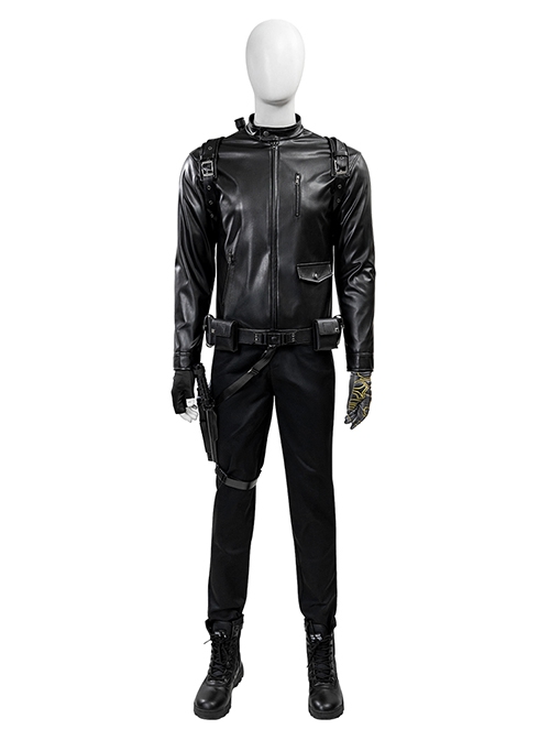 Thunderbolts Winter Soldier Halloween Cosplay Accessories Black Short Boots