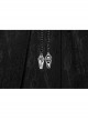 Black Daily Simple Unique Metal Chain Decoration Exquisite Lace Dark Pattern Pleated Gothic Style Skirt