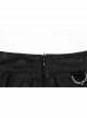 Black Daily Simple Unique Metal Chain Decoration Exquisite Lace Dark Pattern Pleated Gothic Style Skirt