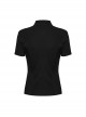 Sexy Black High Collar Slim Fit Unique Perspective Coffin Mesh Design Gothic Style Short Sleeves T Shirt
