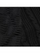 Decadent Black Tattered Fabrics Stitching Knitted Material Cross Ribbon Design Gothic Style Skirt