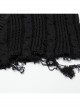 Decadent Black Tattered Fabrics Stitching Knitted Material Cross Ribbon Design Gothic Style Skirt