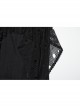 Black Decadent Unique Hole Lace Mesh Spliced Knitted Punk Style Fishtail Skirt
