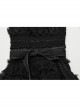 Sweet Cute Black Mesh Lace Ruffles Decorated Bow Ribbons Embellished Gothic Style Leg Covers