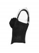Black Sexy Delicate Rose Pattern Chest Gathered Ruffles Waist Sweet Bow Gothic Style Camisole Top