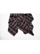Retro Black Red Gradient Unique Plaid Pattern Irregular Hem Punk Style Skirt