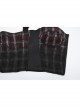 Cool Sexy Red Black Gradient Unique Plaid Pattern Personality Skull Zipper Punk Style Suspender Top
