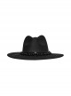 Black Elegant Gorgeous Retro Pearl Decorated Cross Pendant Embellished Gothic Style Hat