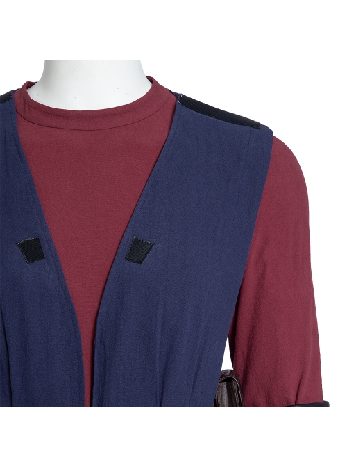 Animation Star Wars The Clone Wars Anakin Skywalker Halloween Cosplay Costume Blue Long Vest