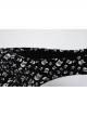 Unique Dark Personality Skull Print Sexy Waist Strap Design Slim Fit Gothic Style Flared Pants