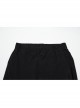 Retro Elegant Black Ruffled Fishtail Hem Daily Versatile Slim Fit  Gothic Style Flared Pants