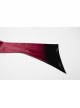 Elegant Red Gradient Print Luxury Velvet Personality Hem Gothic Style Long Sleeves T Shirt