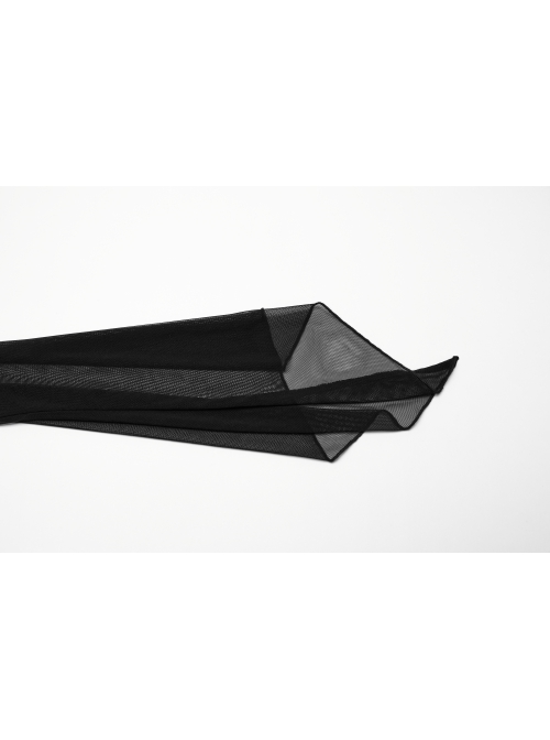Sexy Black Elegant One Shoulder Retro Lace Mesh Stitching Luxury Velvet Gothic Style Long Sleeves Dress