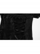 Sexy Black Elegant One Shoulder Retro Lace Mesh Stitching Luxury Velvet Gothic Style Long Sleeves Dress
