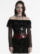 Personalized Black Red Gradient Unique Bat Wing Shape Hem Cool Leopard Print Gothic Style Tight Corset