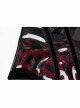 Personalized Black Red Gradient Unique Bat Wing Shape Hem Cool Leopard Print Gothic Style Tight Corset