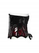 Personalized Black Red Gradient Unique Bat Wing Shape Hem Cool Leopard Print Gothic Style Tight Corset