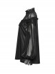 Sexy Black See-Through Loose Fit Tassel Crystal Pendant Lace Decoration Gothic Style Long Sleeves Shirt