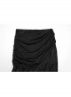 Black Elegant Slim Sexy Spider Web Mesh Splicing Side Slit Design Punk Style Fishtail Skirt