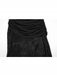 Black Elegant Slim Sexy Spider Web Mesh Splicing Side Slit Design Punk Style Fishtail Skirt