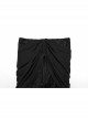 Black Elegant Slim Sexy Spider Web Mesh Splicing Side Slit Design Punk Style Fishtail Skirt