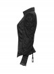 Black Retro Exquisite Jacquard Pattern Sexy V Neck Lace Patchwork Design Gothic Style Lantern Sleeves Shirt