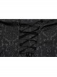 Black Retro Exquisite Jacquard Pattern Sexy V Neck Lace Patchwork Design Gothic Style Lantern Sleeves Shirt