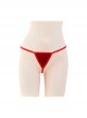 Chinese Style Red Velvet Cheongsam Stand-Up Collar Exposed Chest High Slit Split Binding Bands Sexy Lingerie Set